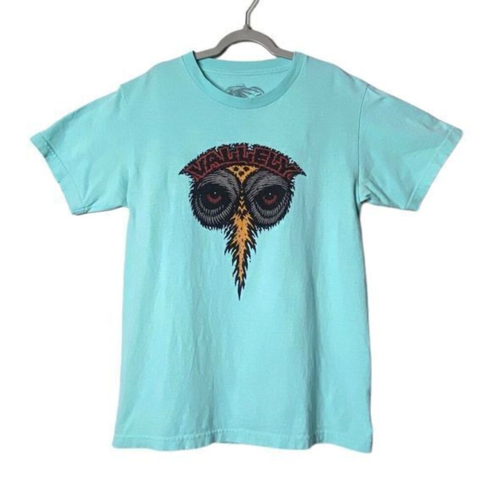 Powell Peralta Mike Vallely T Shirt Mens Small Teal Skateboards‎